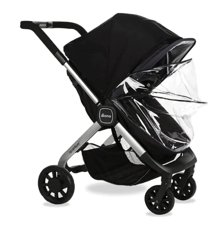 Diono Quantum Lux Stroller Rain Cover, Clear/Black