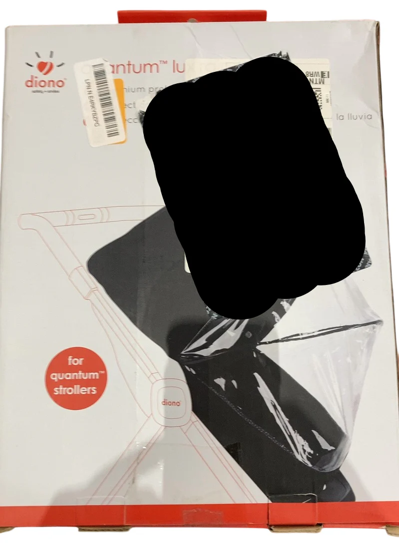Diono Quantum Lux Stroller Rain Cover, Clear/Black - Image 2