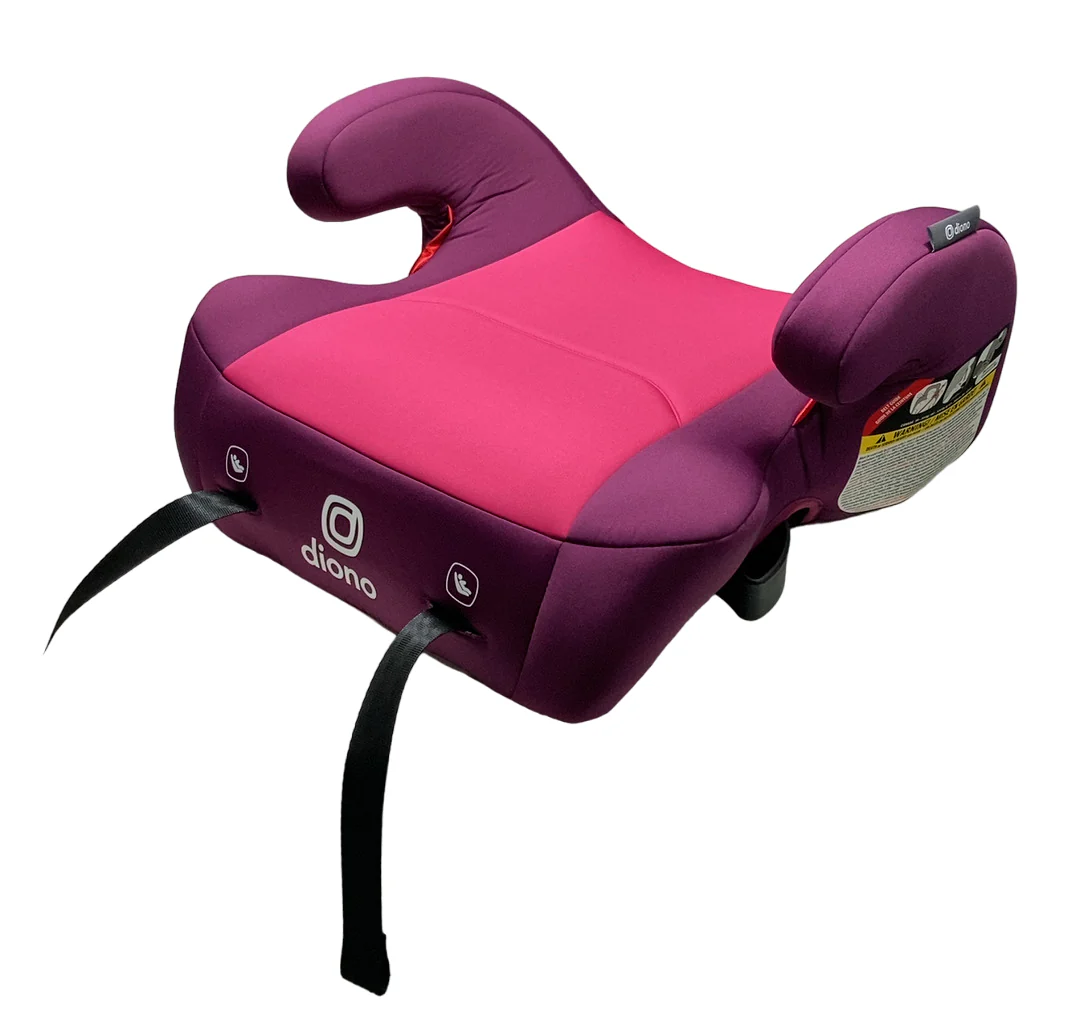Diono Solana 2 Backless Booster Seat, Pink, With LATCH, 2024