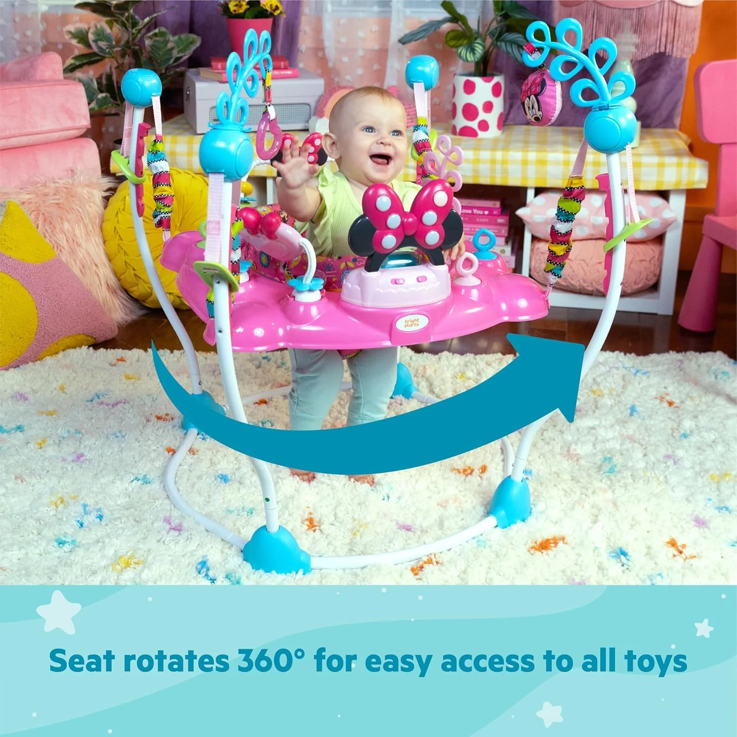 Disney Baby Activity Jumper, Disney Baby Minnie Mouse PeekABoo - Image 2