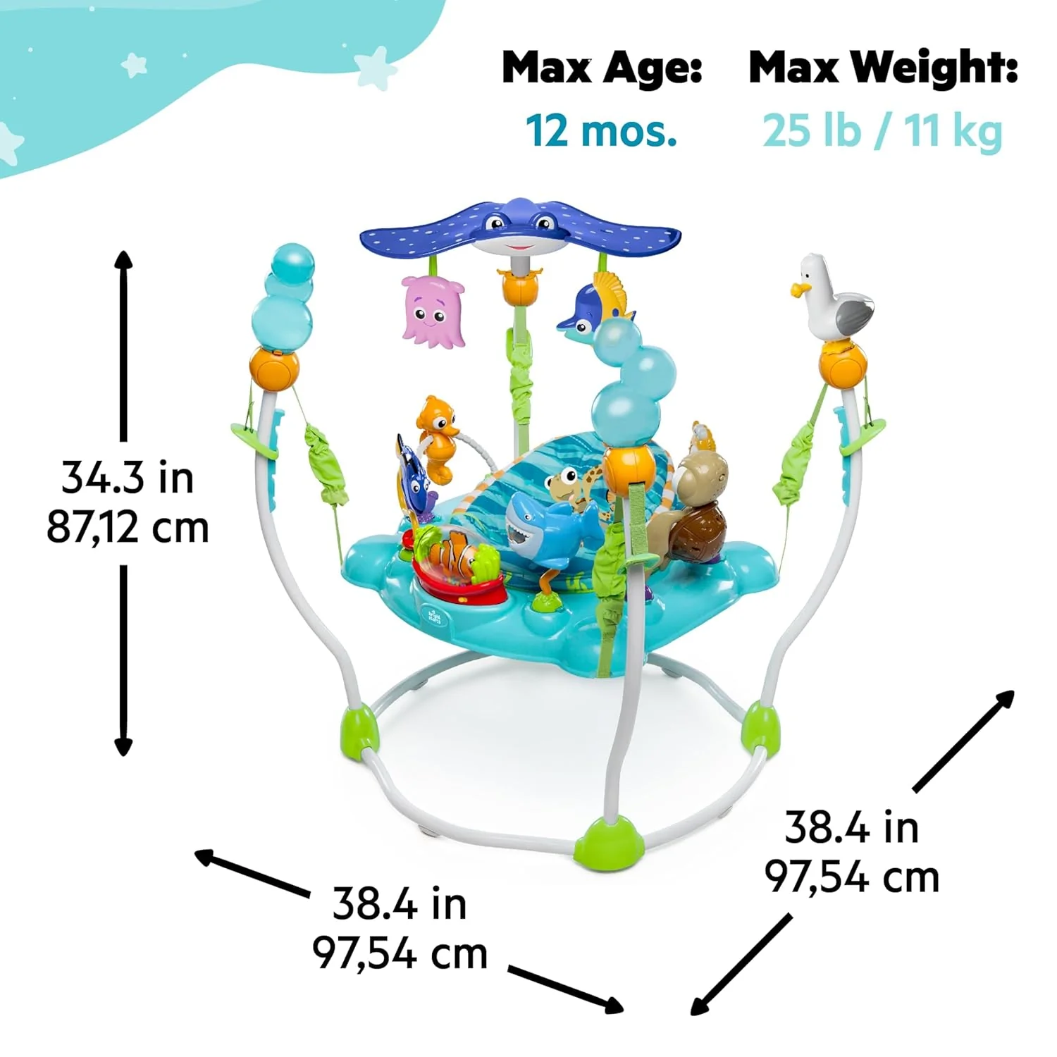Disney Baby Activity Jumper, Finding Nemo Sea of Activities - Image 4