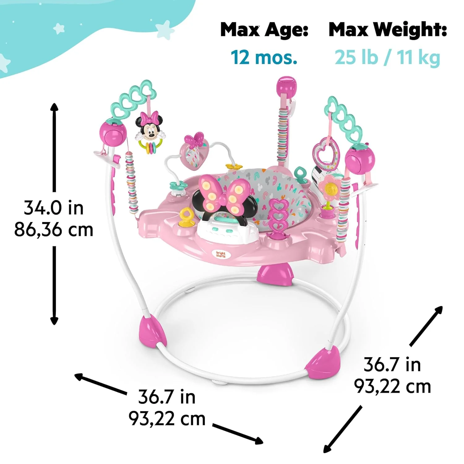 Disney Baby Activity Jumper, Minnie Mouse Forever Besties - Image 5