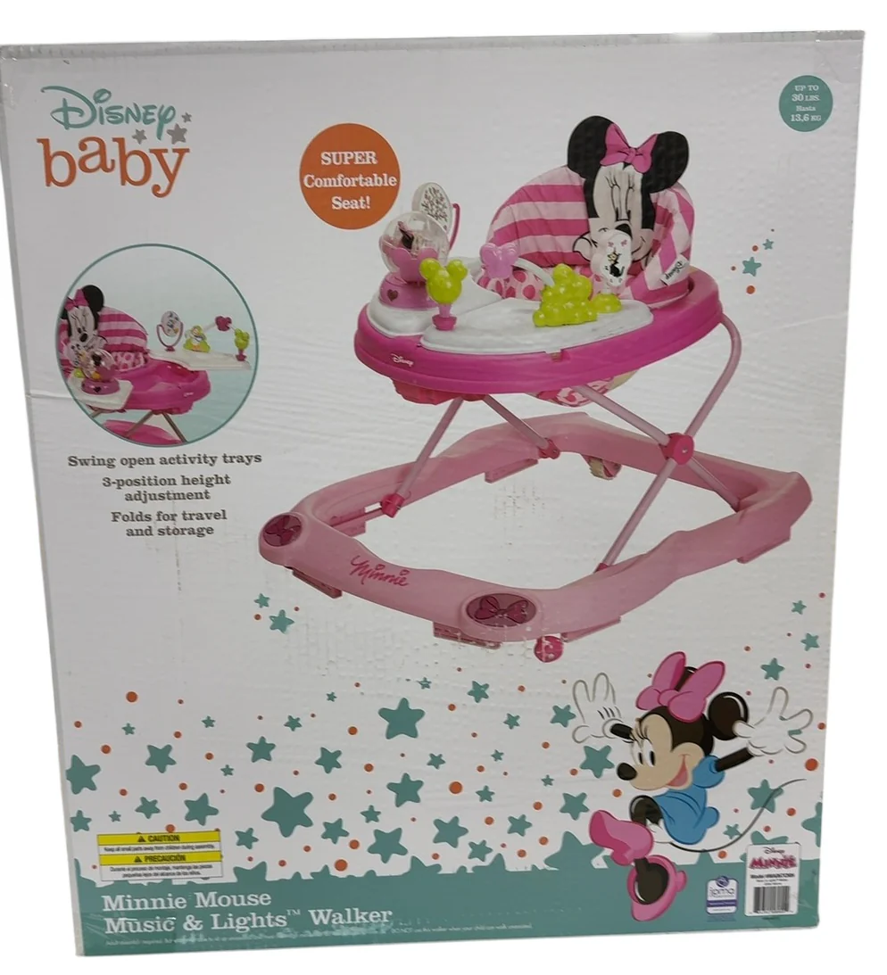 Disney Baby Minnie Mouse Music and Lights Baby Walker, Glitter Minnie - Image 6