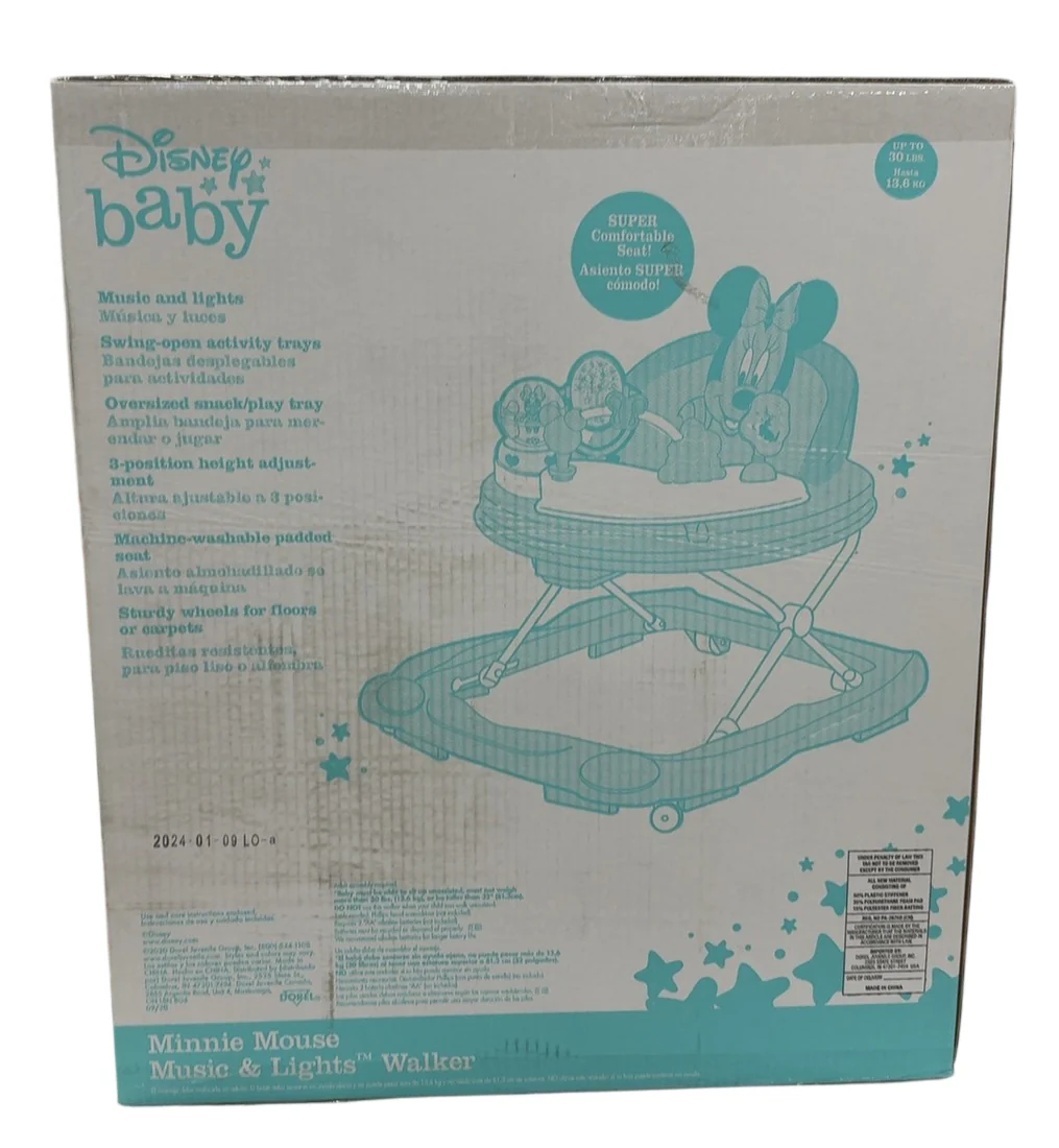 Disney Baby Minnie Mouse Music and Lights Baby Walker, Glitter Minnie - Image 7