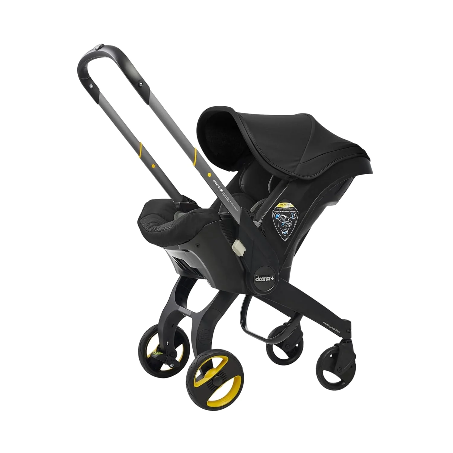 Doona Infant Car Seat & Stroller Combo, 2024, Nitro black