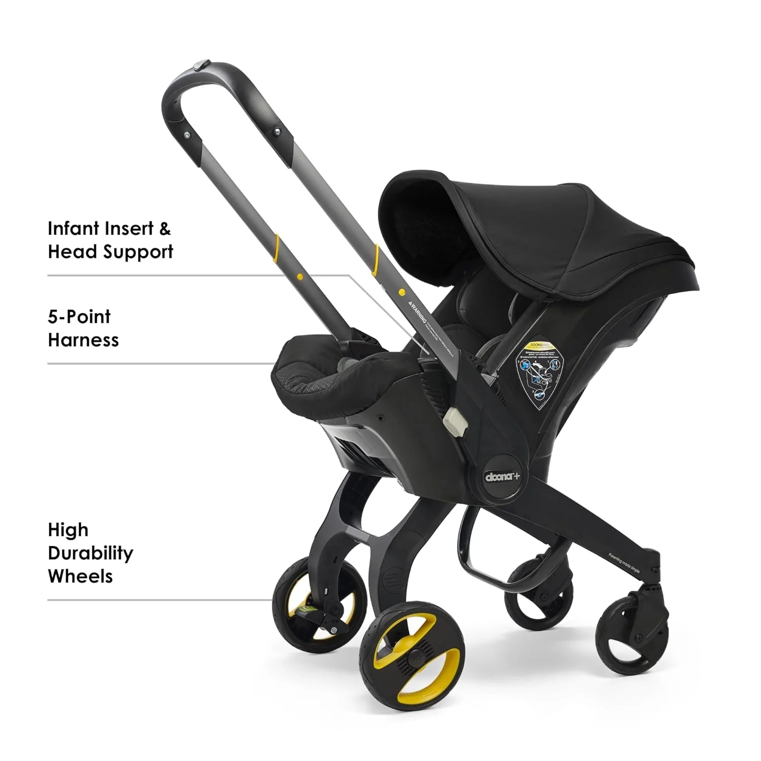 Doona Infant Car Seat & Stroller Combo, 2025, Nitro black - Image 3