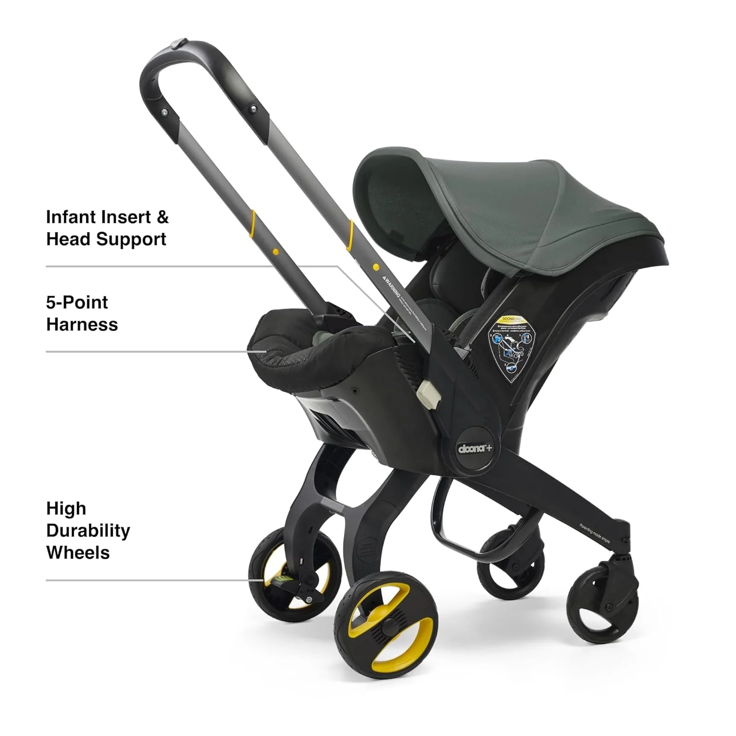 Doona Infant Car Seat & Stroller Combo, 2025, Slate green - Image 3