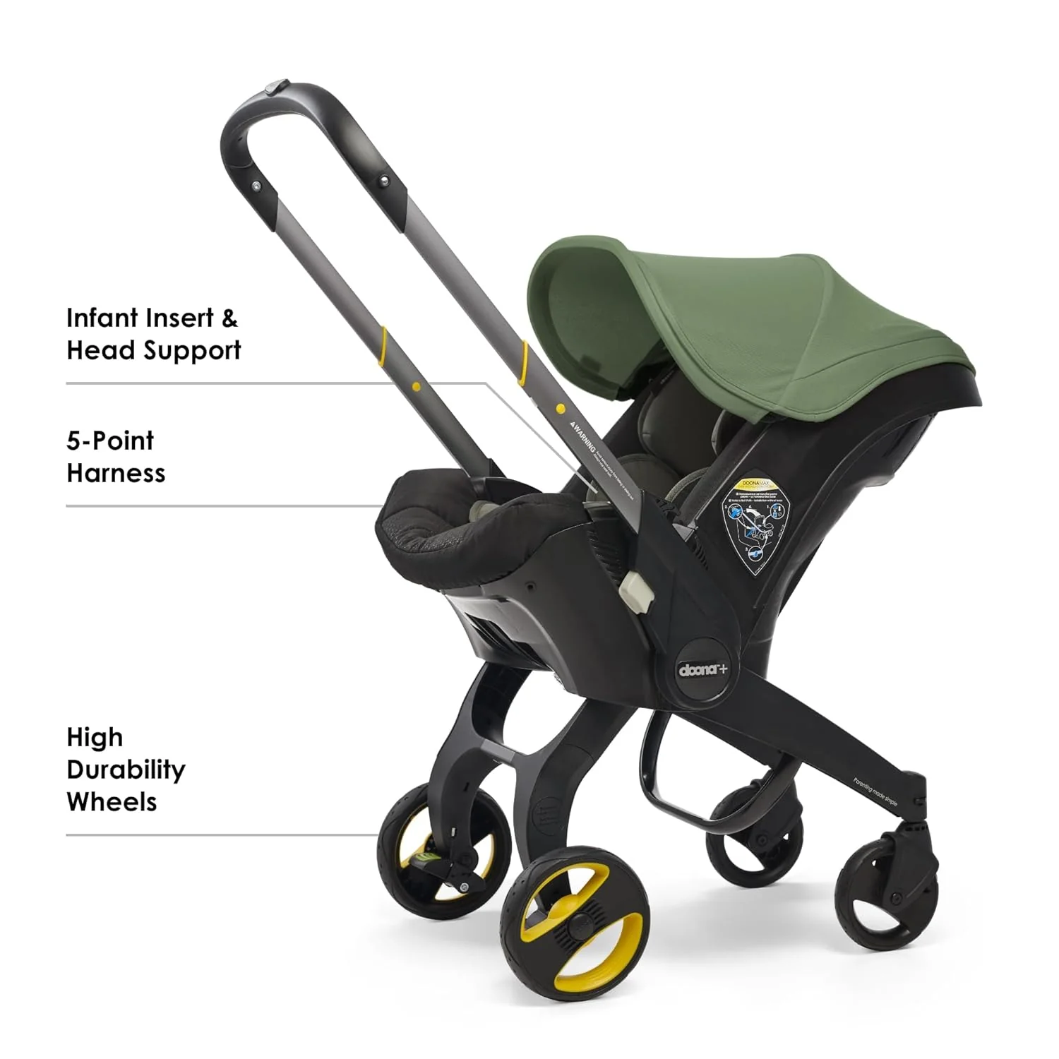 Doona Infant Car Seat & Stroller Combo, Desert Green, 2025 - Image 3