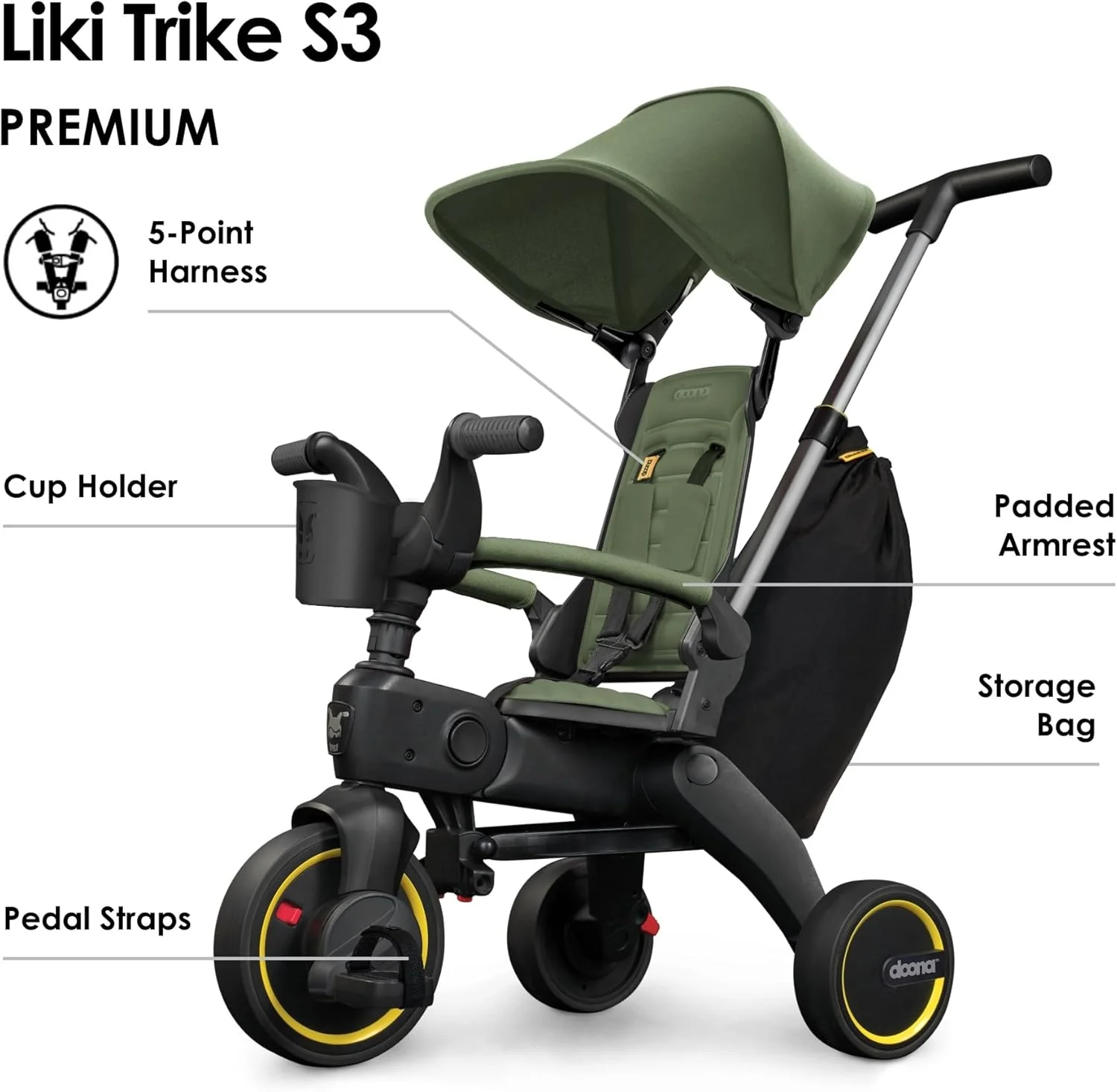 Doona Liki Trike S3, Slate green - Image 2