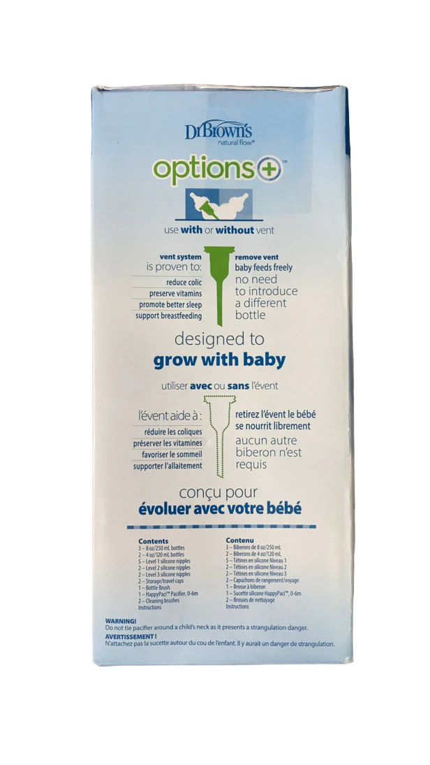 Dr. Brown's Anti-colic Options+ Narrow Baby Bottle Starter Gift Set - Image 2