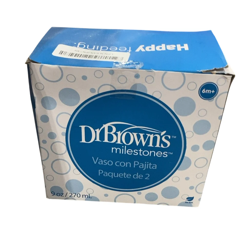 Dr. Brown's Baby’s First Straw Cup, 2 Pack, Blue,Yellow - Image 3