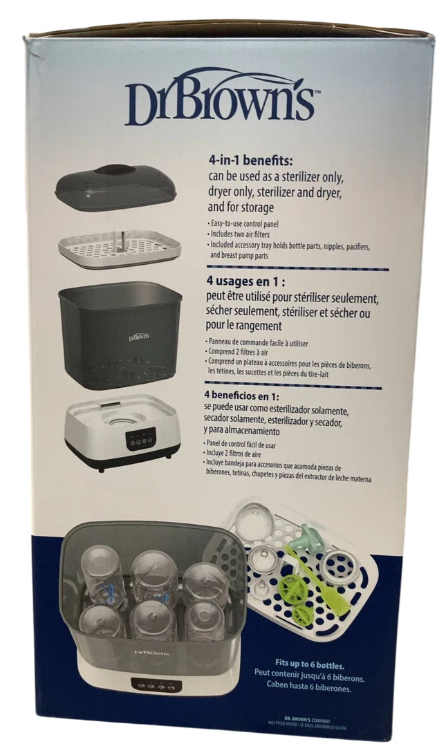 Dr. Brown's Bottle Sterilizer and Dryer, Black/white - Image 4