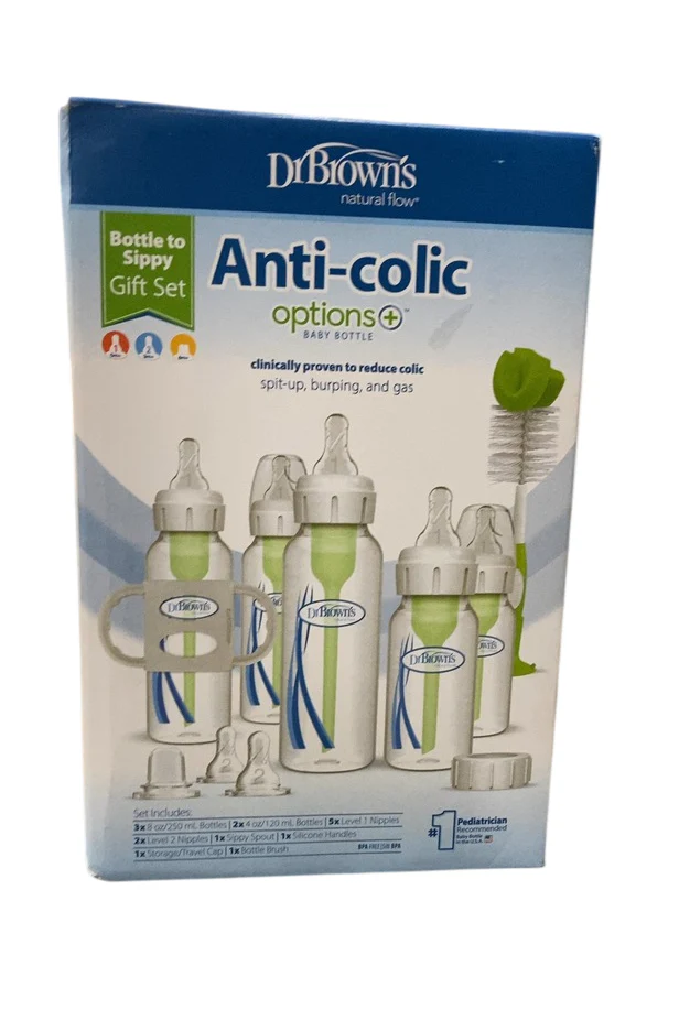 Dr. Brown's Bottle to Sippy Natural Flow Anti-Colic Gift Set, Clear - Image 4