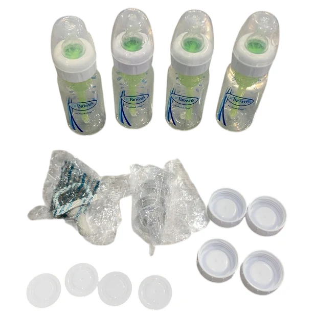 Dr. Brown's Breast to Bottle Pump & Store Feeding Set, Clear, Narrow