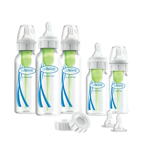 Dr. Brown's Natural Flow Options+ Anti-Colic Newborn Gift Set, Green, 14 Count