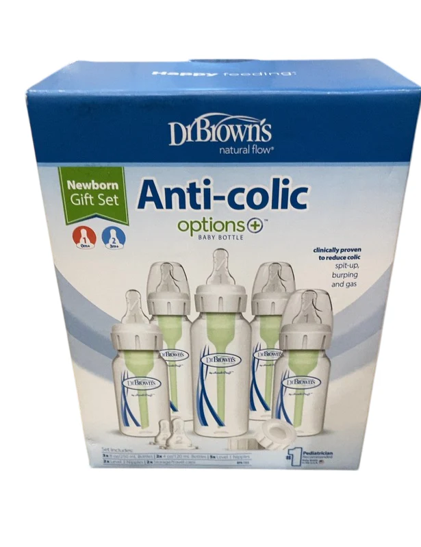 Dr. Brown's Natural Flow Options+ Anti-Colic Newborn Gift Set, Green, 14 Count - Image 2