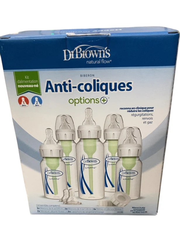 Dr. Brown's Natural Flow Options+ Anti-Colic Newborn Gift Set, Green, 14 Count - Image 4