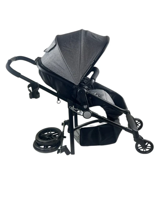Baby Joy 2-in-1 Convertible Bassinet Carriage Stroller, 2024, Grey