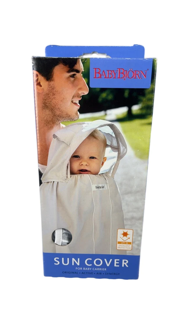 BabyBjorn Sun Cover For Baby Carrier, Light Grey - Image 4