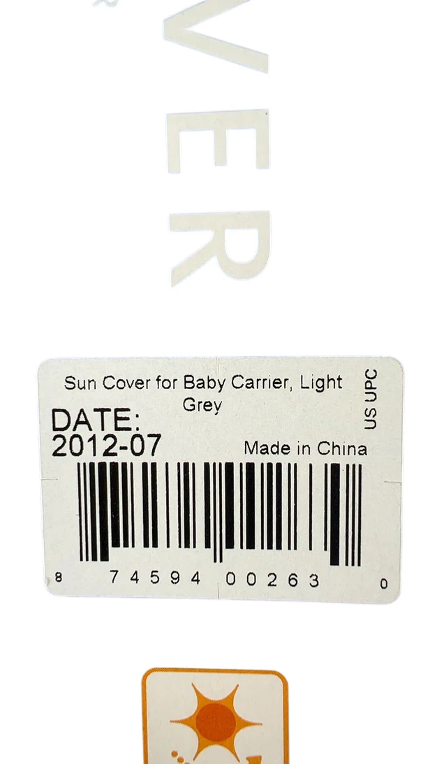 BabyBjorn Sun Cover For Baby Carrier, Light Grey - Image 5