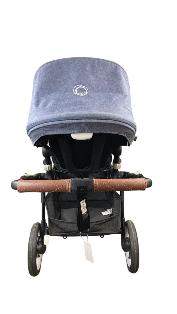 Bugaboo Fox Stroller, 2018, Black, Blue Melange - Image 5