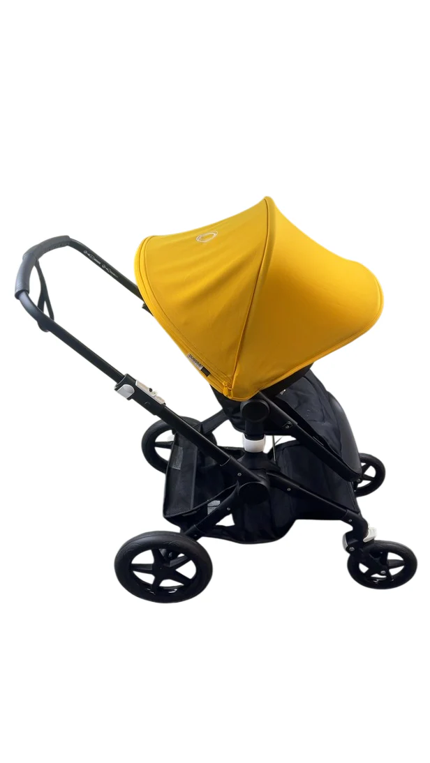 Bugaboo Fox Stroller, 2019, Black, Sunrise Yellow - Image 4