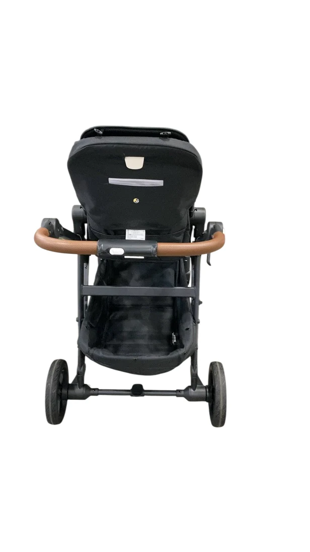 Mockingbird Single to Double 3.0 Stroller, 2025, Charcoal with Penny Leather, Solid Black - Image 4