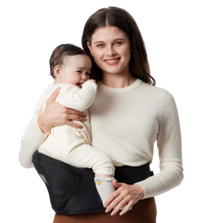 Momcozy Wander360 Hip Seat Carrier, Black, Medium