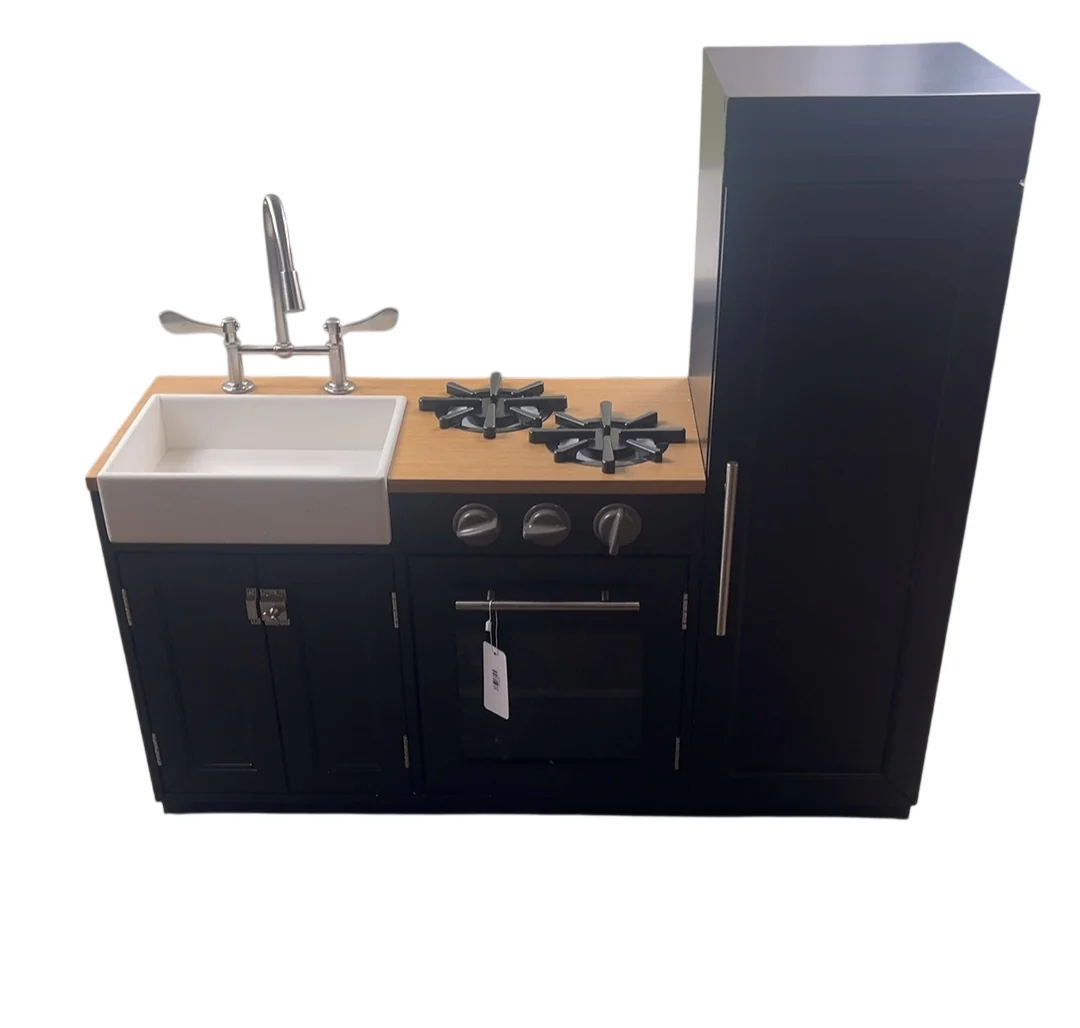 Pottery Barn Kids Chelsea All-in-1 Toddler Play Kitchen, Black