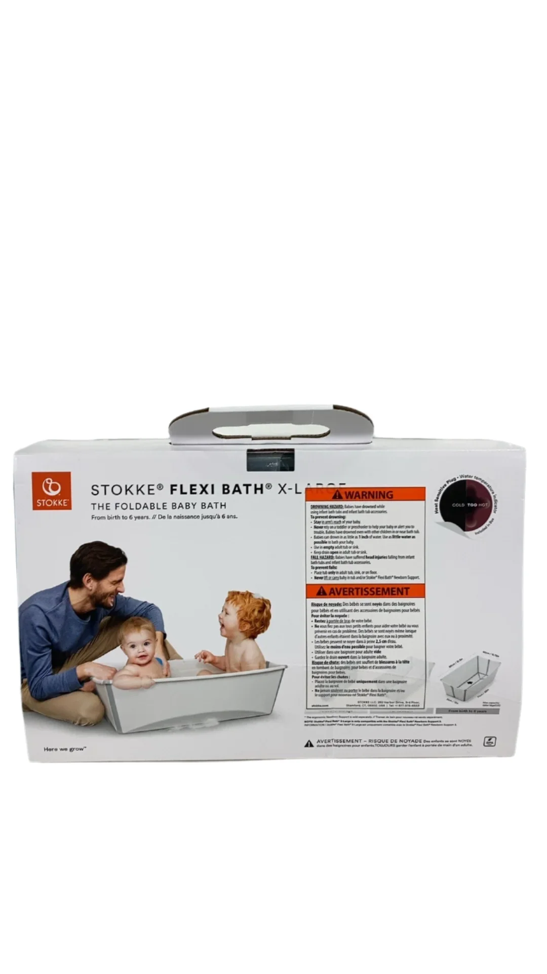 Stokke Flexi Bath Foldable Baby Bathtub, Ocean Blue, XLarge - Image 2