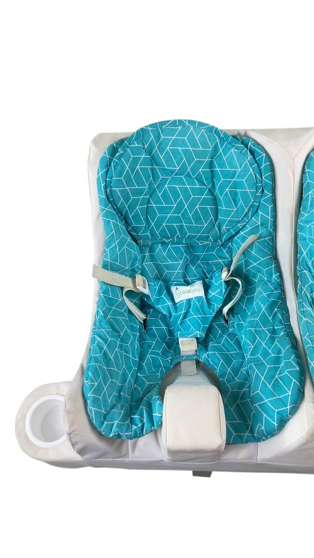 Table For Two Twin Feeding System, Geo Turquoise & White - Image 6