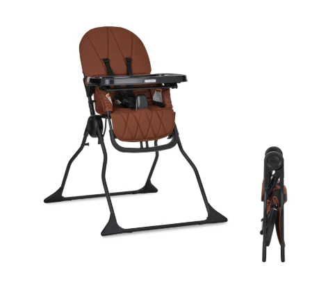 Dream On Me Snack and Stow Highchair, Cognac