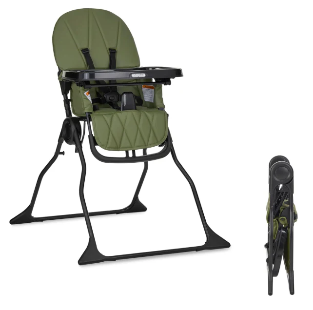 Dream On Me Snack and Stow Highchair, Olive