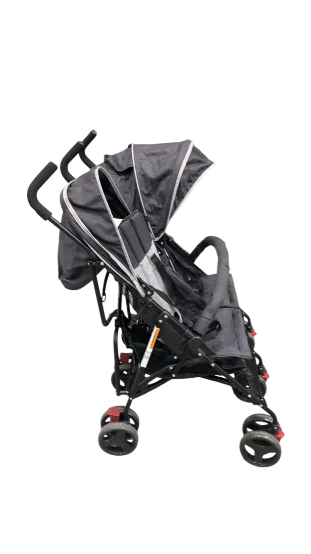 Dream On Me Volga Twin Umbrella Stroller, Black - Image 2