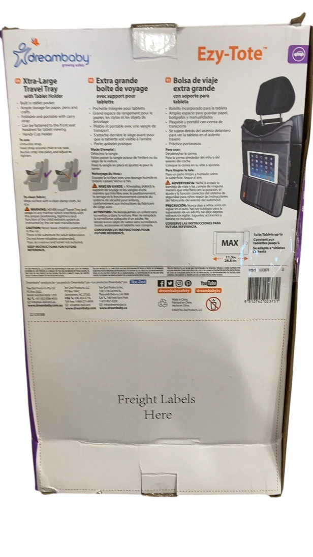 Dreambaby Ezy-Tote Travel Tray With Tablet Holder, Grey - Image 3