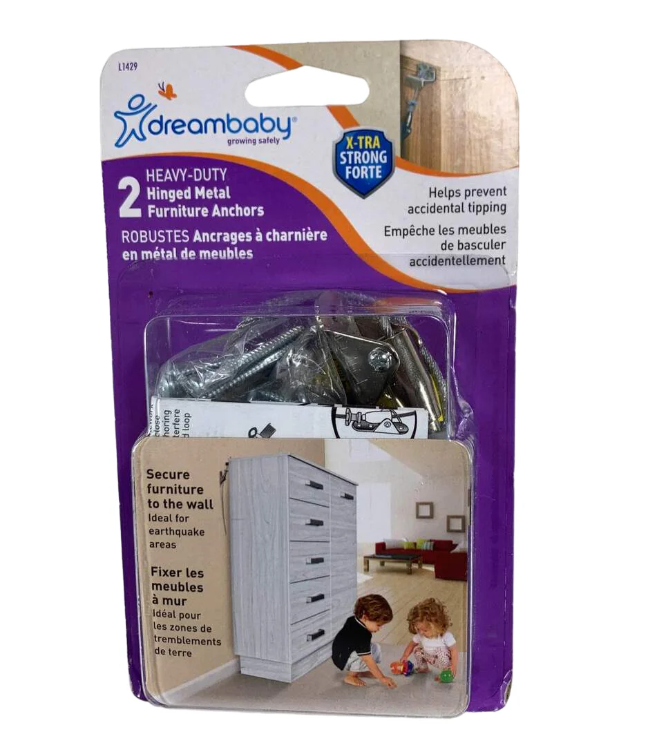 Dreambaby Hinged Metal Furniture Anchors 2pack - Image 3