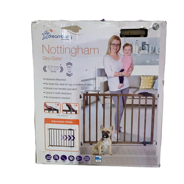Dreambaby Nottingham Wooden Walk Through Gro-Gate, Driftwood - Image 2
