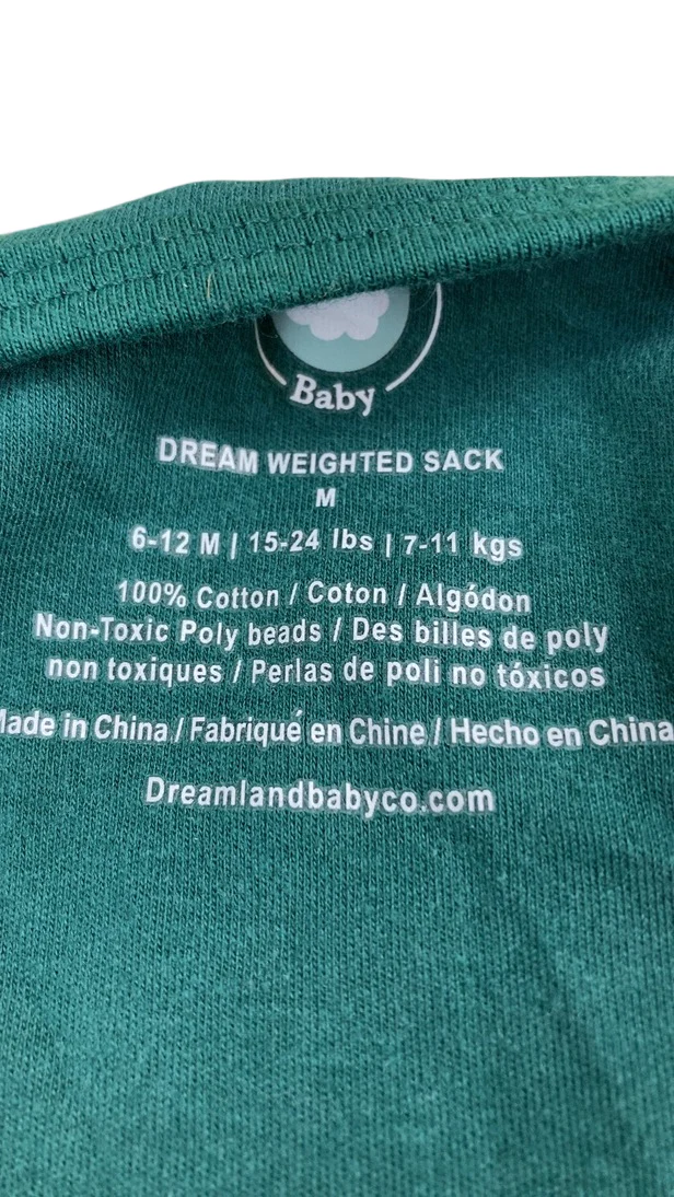 Dreamland Weighted Sleep Sack, 6-12 Months, Forest Green - Image 4
