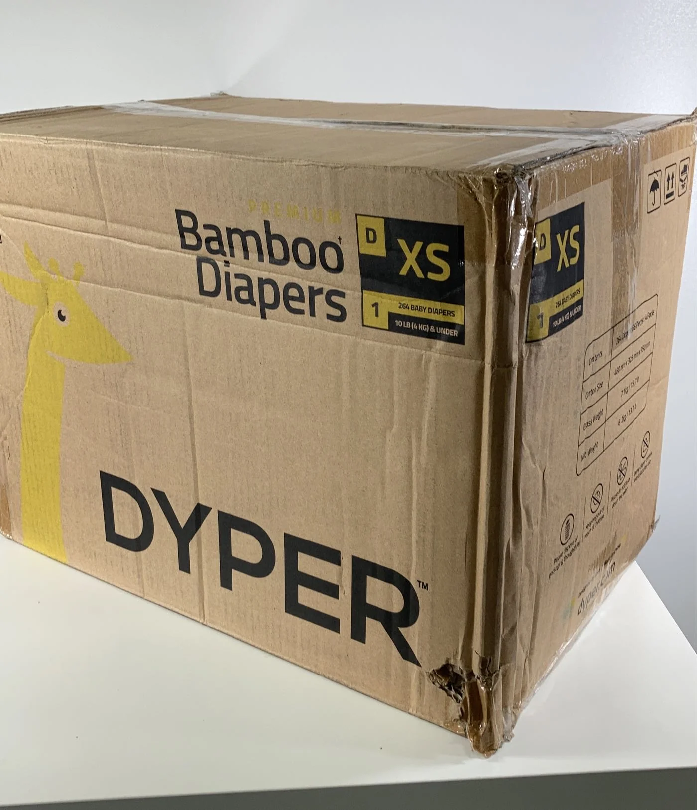 DYPER Bamboo Diaper, XS, 264 Count - Image 3