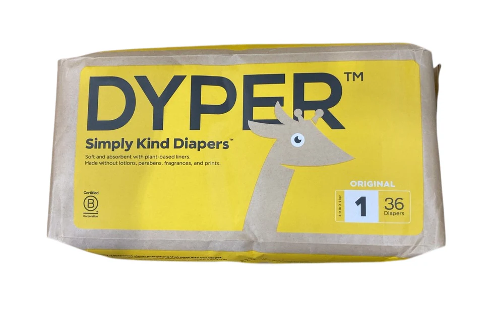 DYPER Simply Kind Diapers, 1- 36 Ct