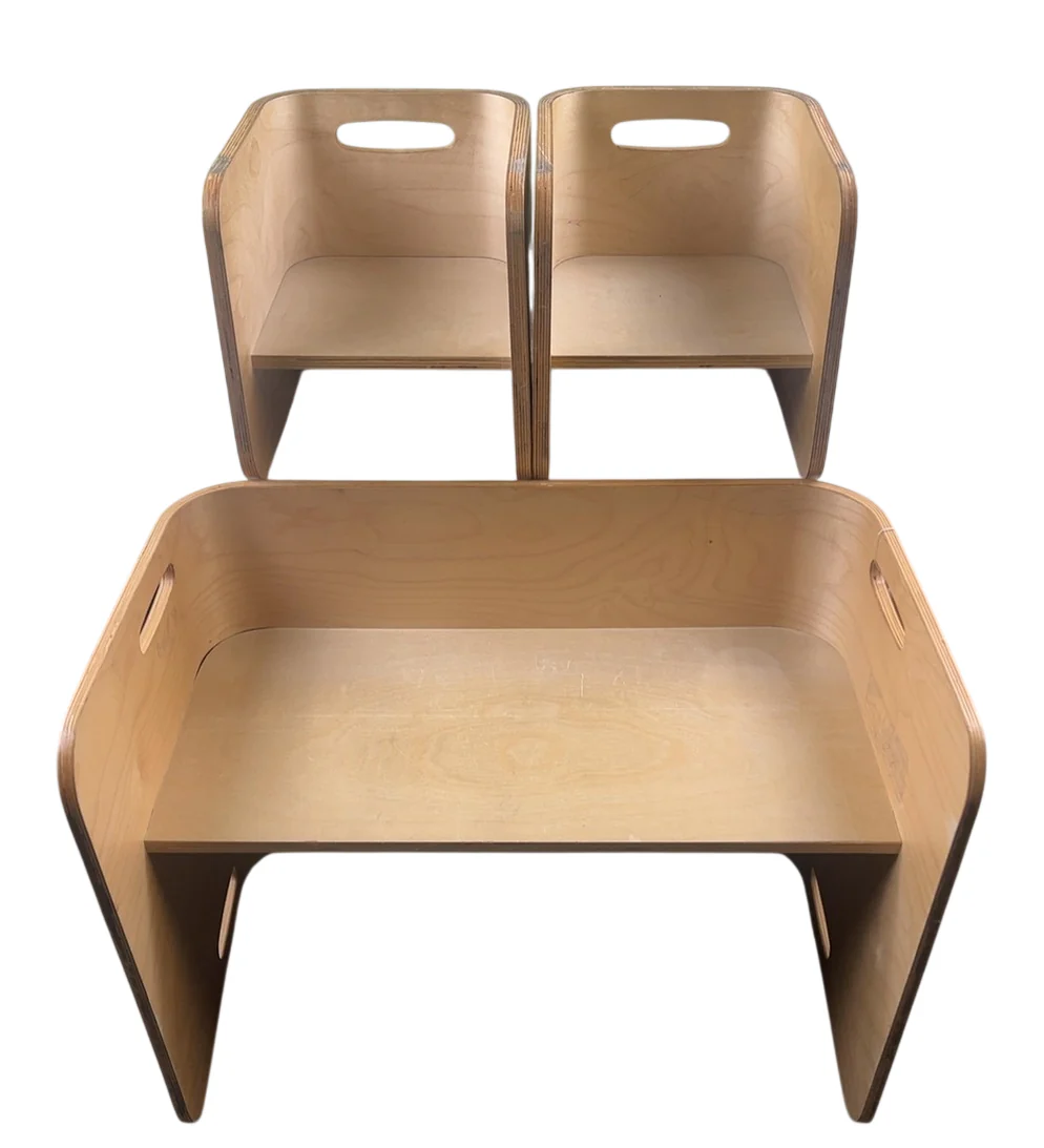 ECR4Kids Bentwood Multipurpose Kids Wooden Table, Natural - Image 2