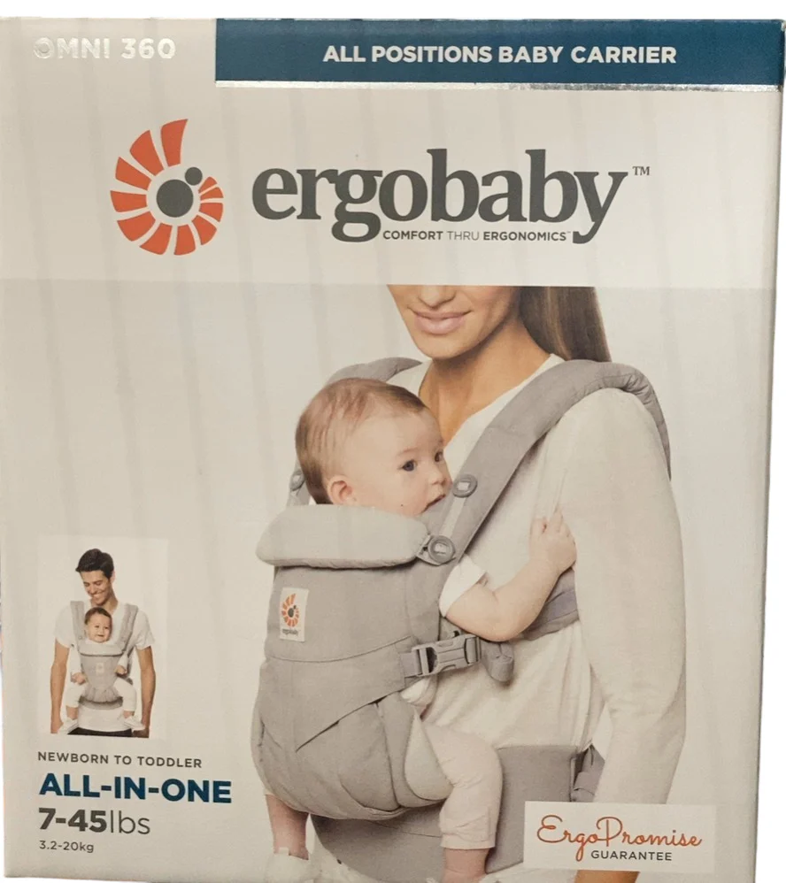 Ergobaby 360 All Positions Cotton Baby Carrier, Pearl Grey - Image 2
