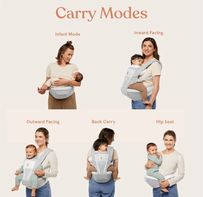Ergobaby Alta Hip Seat Carrier, Pearl Grey - Image 2