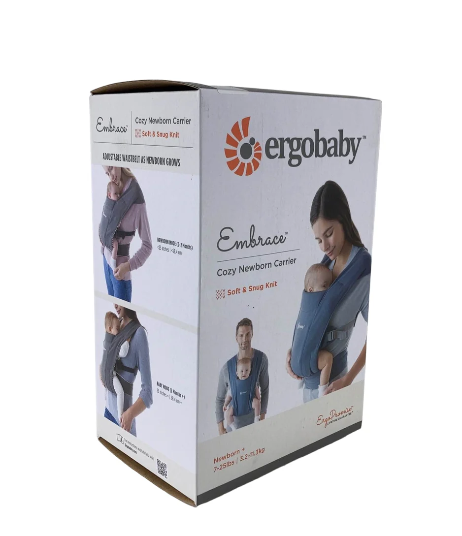 Ergobaby Embrace Baby Carrier, Oxford Blue, Knit - Image 3