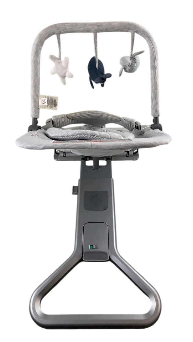 Ergobaby Evolve Bouncer & Toy Bar Bundle, Light Grey - Image 4