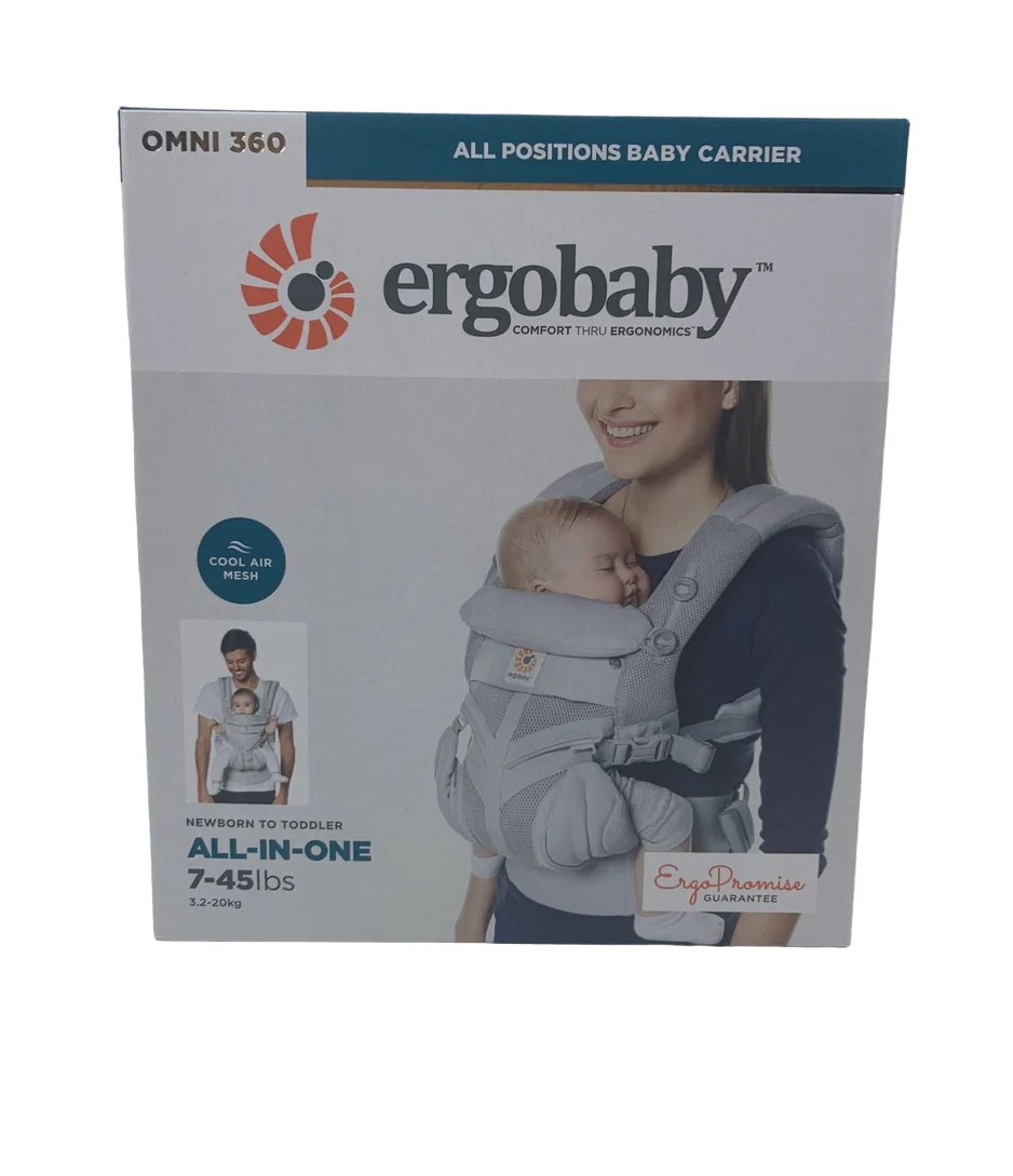 Ergobaby Omni 360 Cool Air Mesh Baby Carrier, Pearl Grey - Image 2