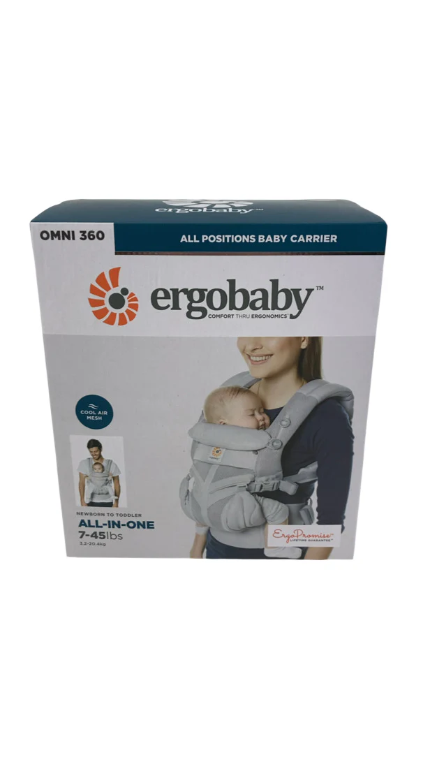 Ergobaby Omni 360 Cool Air Mesh Baby Carrier, Pearl Grey - Image 2