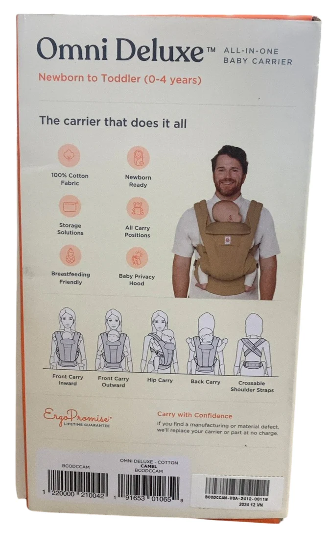 Ergobaby Omni Deluxe Baby Carrier, Camel - Image 3