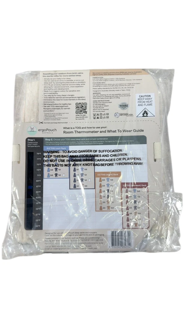 ErgoPouch Cocoon Swaddle Bag, 1.0 TOG, 0000M, Oatmeal Marle - Image 3