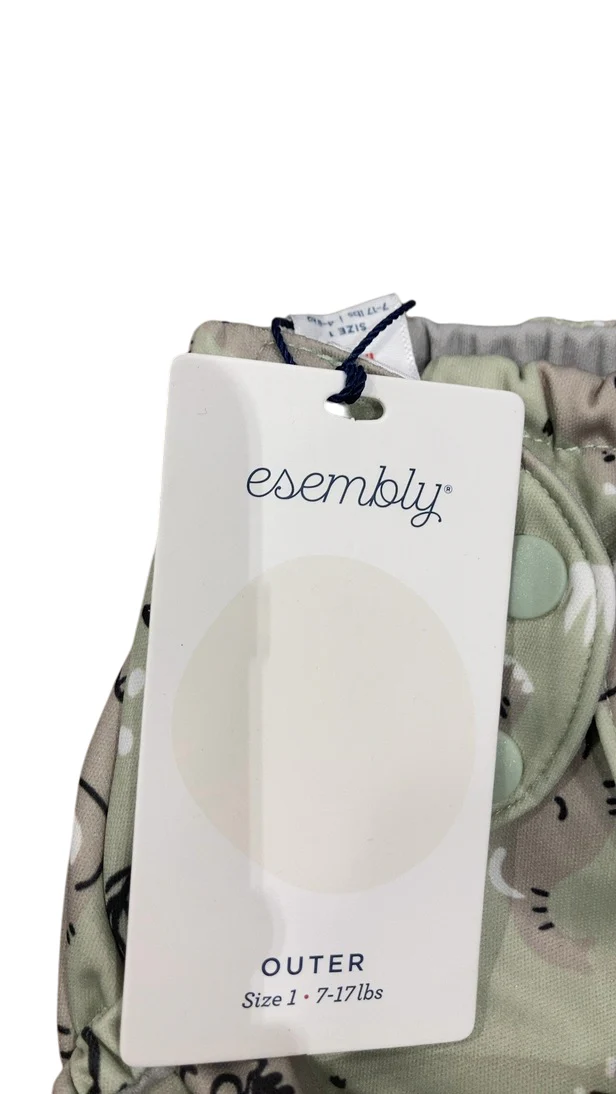 Esembly Outer Diaper Cover, Elephants, Size 1, 1 pack - Image 4